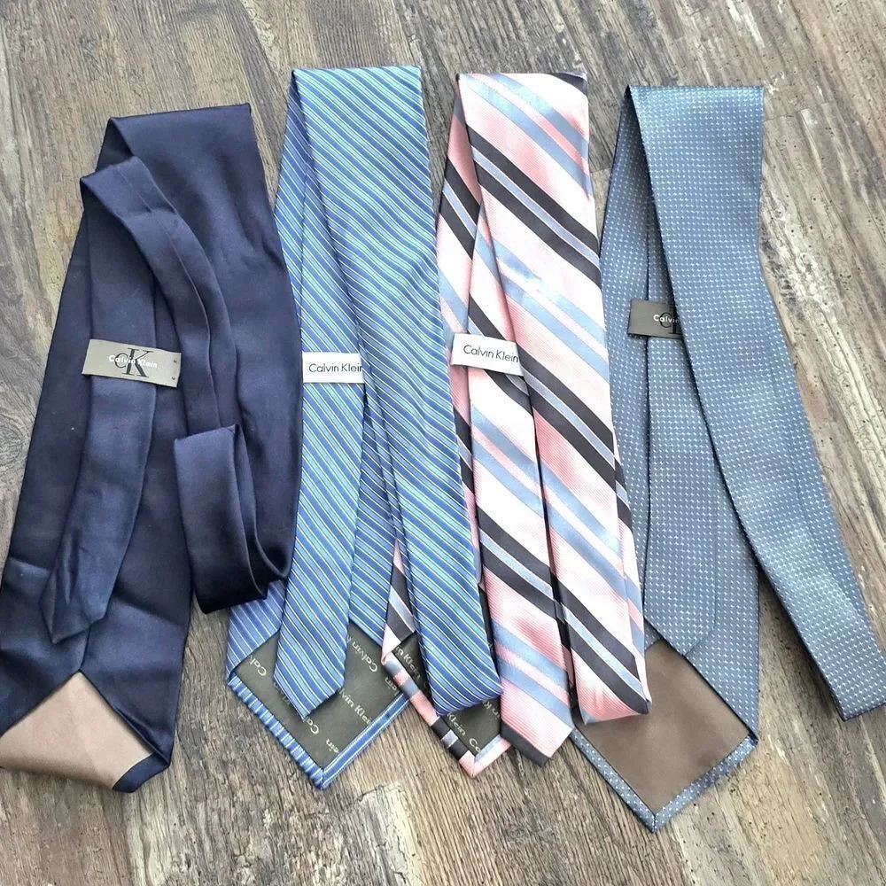 Calvin Klein Collection Men's Tie Set - Black, Blue, Pink, Gray